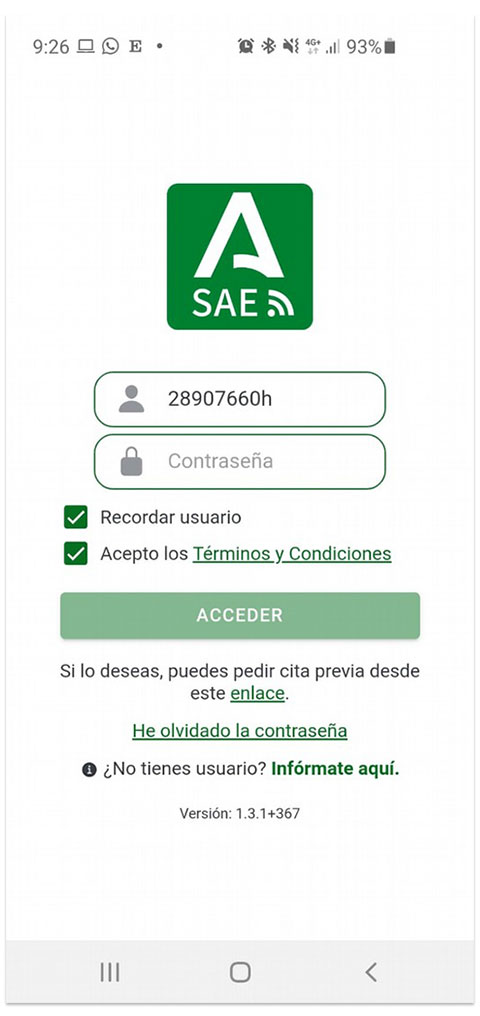 Imagen de las pantallas de la APP con las nuevas funcionalidades