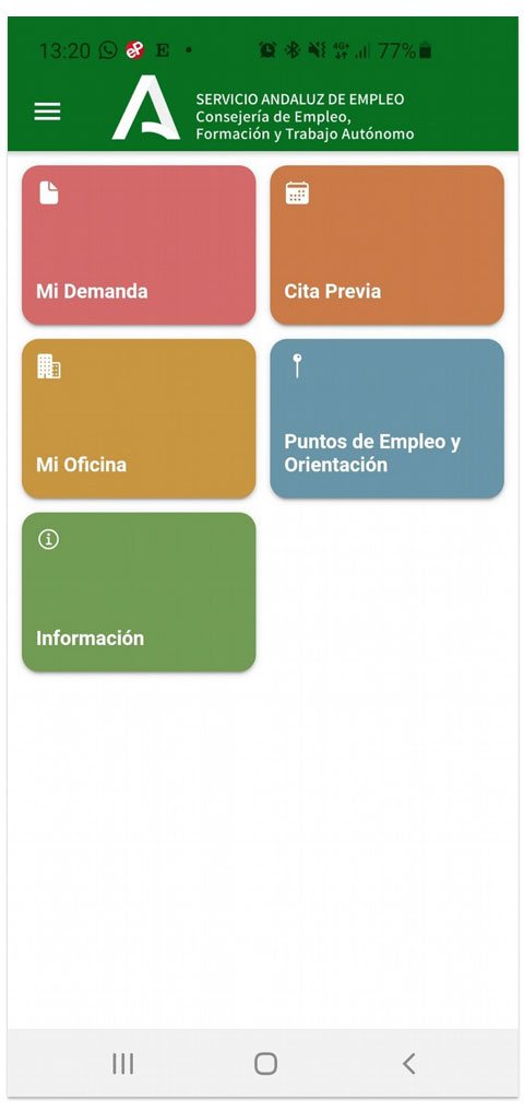 Imagen de las pantallas de la APP con las nuevas funcionalidades