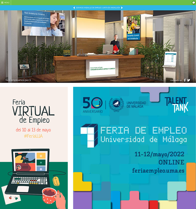Ferias de Empleo virtual de las Universidades de Jaén y Málaga
